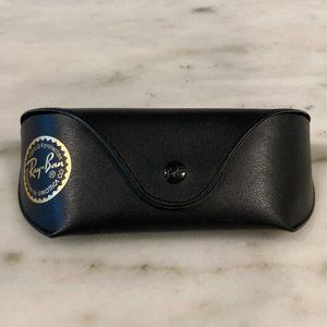 Ray Ban glasses case, soft sides, smooth finish with loop on back